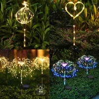 Solar Fireworks Lights Waterproof Outdoor Garden DIY Decorative Sparkles Stake Landscape Lawn Lamp