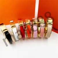 Fashion Gold Ploated Bangle Bracelet 12mm brede versie Designer Design armbanden armbanden voor vrouw en man van hoge kwaliteit unisex sieraden paar verjaardag cadeau
