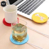 Carpets Portable USB Power Supply Office Tea Coffee Cup Mug Cartoon Heating Mat Warmer Pad Electric Insulation