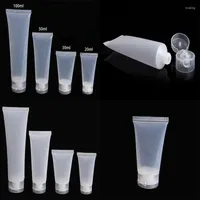 Storage Boxes 5PCS Transparent/White Portable Travel Squeeze Tubes Cosmetic Containers Cream Lotion Plastic Bottles 20ml 30ml 50ml 100ml