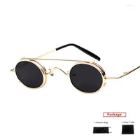 Sunglasses Mimiyou Steampunk Round Women Removable Men Sun Glasses Brand Desginer UV400 Eyeglasses Shades Oculos