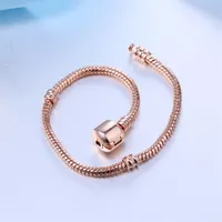 Beads 925 Silver 3MM Ladys China Bracelets European Fit for pandora style bracelet jewelry female charm reflection Christmas gifts247N