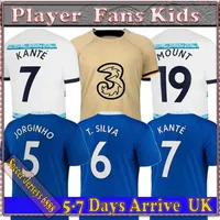 New 22 23 Cfc Soccer Jersey Pulisic Mount Havertz Sterling Jorginho 2022 2023 Football Shirt Men Kids Set Kits Koulibaly Kante Uniform Socks