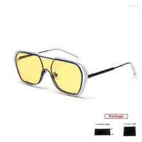 Sunglasses Mimiyou Oversized Wrap Women Clear Men Sun Glasses Frame Brand Desginer UV400 Eyeglasses Shades OculosSunglasses