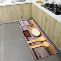 カーペット食器パターンキッチンマットバスルーム廊下ドアマットベッドルームアンチスリップラグリビングルーム床飾り洗えるタピス