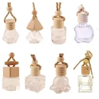 Car perfume bottle home diffusers pendant perfume ornament air freshener for essential oils fragrance empty glass bottles FY5288 t102