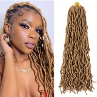 24 Inch New Soft Locs Crochet Hair Butterfly Style Braids Hair 21 strands pack Faux for Black Women LS25