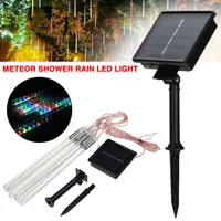 Strings 1set LED Solar Light String Creative Meteor Shower Decor Lamp Waterproof Outdoor Garden Street Decoration Lights