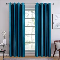 Curtain Nordic Lake Blue Blackout Curtains For Living Room Bedroom Solid Color Window Treatments Kitchen Drape Blinds Customized