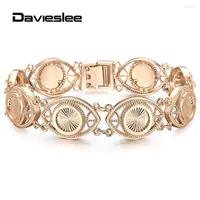 Link Bracelets 6 Styles 585 Rose Gold Color Bangle Bracelet For Women Girls Cut Out Carved Flowers Vine Oval Shaped Fashion Jewelry DCBM01