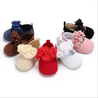 First Walkers Lovely Born Baby Girl Flower Crib Shoes Princess Soft Sole Sneaker Anti-Slip Prewalker 0-18M