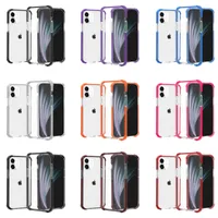 four corners thickened super anti-falling phone case glass acrylic plus TPU 3 in 1 for iphone 14 13 12 11 XR XS Max SE 7 8Plus