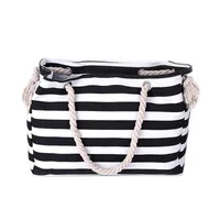Evening Bags 2022 Special Big Stripe Shoulder Handbags Shopping Bag Beach Handbag New Fashion Canvas Bag Wild Rough Striped Beach Bag L220929