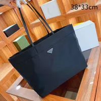 Fashion Women Black Shoulder Bags Designer Shopping Totes Bag Ladies Casual Purses Nylon Handbags Large Capacity Bucket Purses Triangle