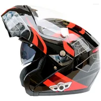 Motorcycle Helmets Men Women Bluetooth Built-In Helmet Flip Up DOT Approved Waterproof Double Anti-Fog Visors Anti-Scratch Wash Liner