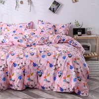 Bedding Sets 2022Spring Set Green Duvet Cover Bed Geometric Flat Sheet Reindeer Bedclothes 4pcs Linen Nordic Home Textile