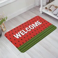 Carpets Summer Watermelon Stripes Home Entrance Doormat Kitchen Bathroom Floor Anti-slip Mat Living Room Bedroom Decor