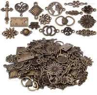 Pendant Necklaces 100g Antique Bronze Flower Leaf Heart Cross Ruler Charms Connectors Bead Bracelet For Necklace Earring Jewelry MakingPenda