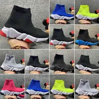 Boots Sandals Designer Kids Sock Shoes Speed Trainer Black Red Triple Black Socks boy girl Children Sneakers Trainers Running