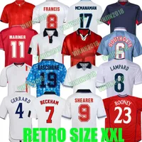 1982 1986 2002 2008 Retro Englands Soccer Jersey 1990 1994 1992 1996 1998 Beckham Shearer Gascoigne Owen Gerrard Scholes Football Shirt