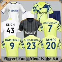 Fans Tops Tees 22 23 Soccer Jersey 2022 2023 Home Football Shirt Firpo Bamford Diego Rodrigo Leeds Men Kids Kits Uniform