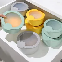 Dinnerware Sets Silicone Children School Lunch Bento Box Fresh-keeping Container Fruit Storage Bowl Microwaveable Kitchen Accessories