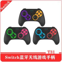 Game Controllers T31 Mini NFC Wireless Bluetooth Gamepad For Switch Oled Console With Wake-up 6-axis Gyroscope Turbo Function