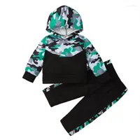Clothing Sets Spring Toddler Boys Set Suit Camo Print Long Sleeve Hoodie Pants Casual Suits For Kids Children Clothes