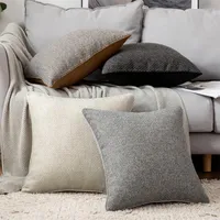 Pillow 2PCS Throw Cover 45x45 Linen Cotton Decorative Square Pillowcase For Sofa Couch El Home Decoration