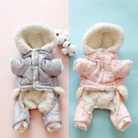 Dog Apparel Small Thicken Jumpsuit Winter Warm Doggie Puppy Chihuahua Yorkshire Shih Tzu Maltese Poodle Bichon Clothes Pet Coat Jacket