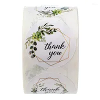 Greeting Cards 500pcs Per Roll 6 Designs Floral Thank You Sticker Seal Labels Christmas Gift Decoration For Package