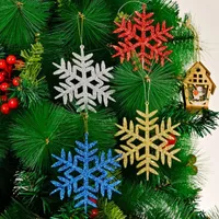 クリスマスの装飾キラキラ偽の花雪だるまツリーペンダントドロップ飾り飾り飾り飾り飾りXMAS年休日diy装飾