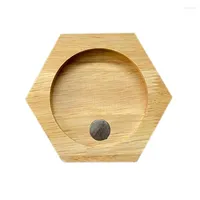 Jewelry Pouches Medals Wooden Hexagon Storage Shelf Homes Decorative Tool Racks Medal Coin Cases For Households Bedroom Decoration