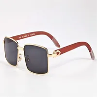 New Fashion Wood Sunglasses For Men Retro Bamboo Goggles Gold Silver Frame Sport Sun Glasses For Women With Box Shades Lunettes Ga277D