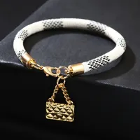 Fashionable gold plated bags bracelet love bangle designer designers bracelets men luxury for women cjeweler charms chains nail clovers traditional charm gift