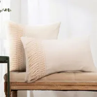 Pillow Beige Cotton Tassels Cover Solid Decorative Home Decor Throw PillowCase 45x45cm 30x50cm Bed