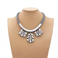 Choker D&D Fashion Elegant Chokers Chain Crystal Necklace & Pendant Water Drop Accessories Long Decoration Jewelry