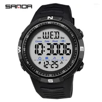 Wristwatches SANDA Men Watch Military Sports Watches Army Electronic LED Digital Wristwatch Male Clock For Relogio Masculino