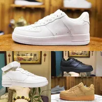 Designer 2023 New Forces Men Low Skateboard Shoes Discount One Unisex Classic 1 07 Knit Euro Airs High Women All White Black Wheat Outdoor Running Sports Sneakers S68