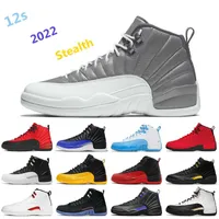 12 Stealth Mens Shoes Playoff 2022 New Release 12s Basketball Sneakers Reverse Taxi Flu Game Utility Grind Royalty University Gold Blue