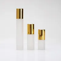 packing bottles 3ml 5ml 10m Perfume Roll on Glass Bottle Frosted Clear with Metal Ball Roller Essential Oil Vials