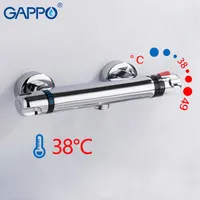 Gappo Baño termostático Válvula de control de la ducha inferior grifo de la pared montada en la pared y la batidora de baño de latón