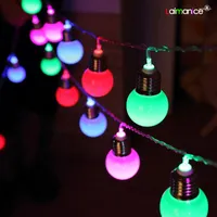 Strings LED Ball Light 5M 20Leds Simulation Bulb Holiday Fairy String Waterproof Outdoor Garland Christmas Wedding Decoration