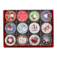 Gift Wrap Tin Christmas Box Tinplate Xmas lådor lockar Små favör Holiday Lagring Presents Jars Mini Candygoodie Metal Biscuit