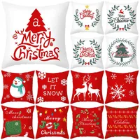 Christmas Decorations 45x45cm Merry Cushion Covers Santa Claus Pillowcase Party For Home Navidad Xmas Gifts