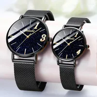Wristwatches 2022 Belushi Top Simple Business Ladies Watch Couple Watches Pair Men And Women Starry Sky Lovers Wristwatch Reloj
