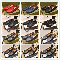 86 Model Spring casual men shoes loafers black genuine leather Doug shoes luxury design Mens leather dress flats shoe with Horsebit roune low tops size 38-46
