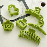 New Mint Green Clamps Tough Plastic Hair Claw Large Size Hair Clip Crab Chic Hair Accessories For Women Girls