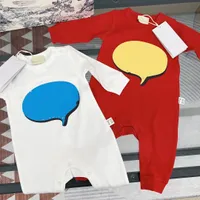 Designer Baby girls letter printed romper kids cotton long sleeve jumpsuits INS infant soft climb clothes A9138