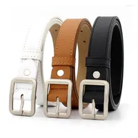Belts Fashion Women's Leather Belt With Korean Version Student All-match College Style Thin Waist Jeans Accessories
